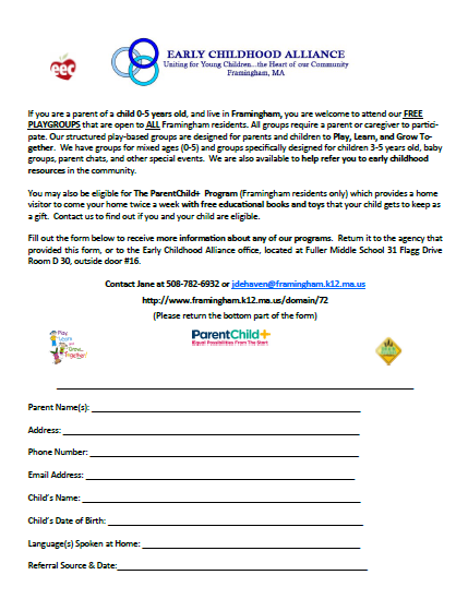 ECAF Outreach Flyer Referral Form 