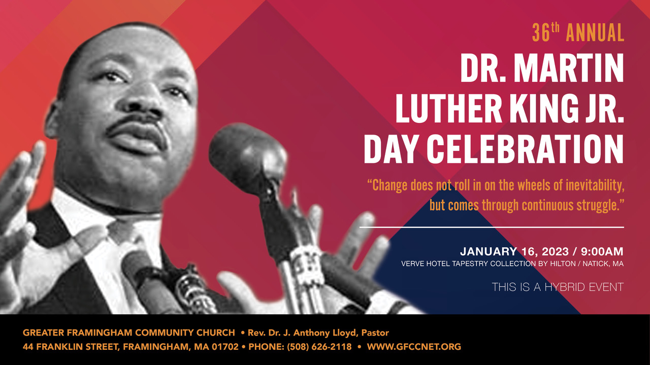 Dr. Martin Luther King, Jr. Day Celebration GFCC Greater Framingham