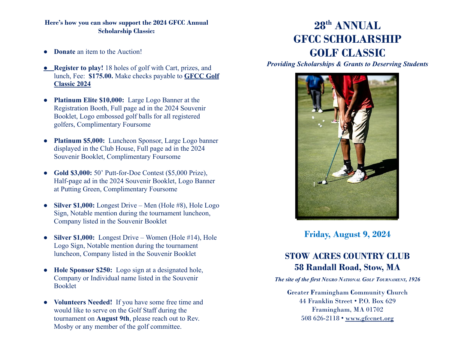 28TH GOLF TOURNAMENT