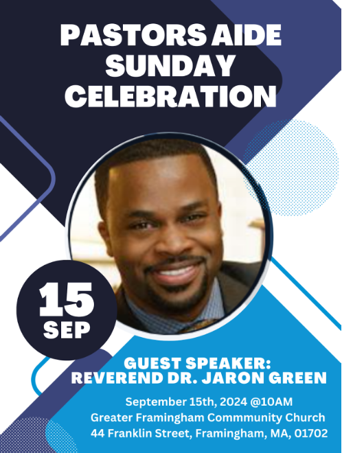 Pastor's Aide Sunday Celebration Flyer