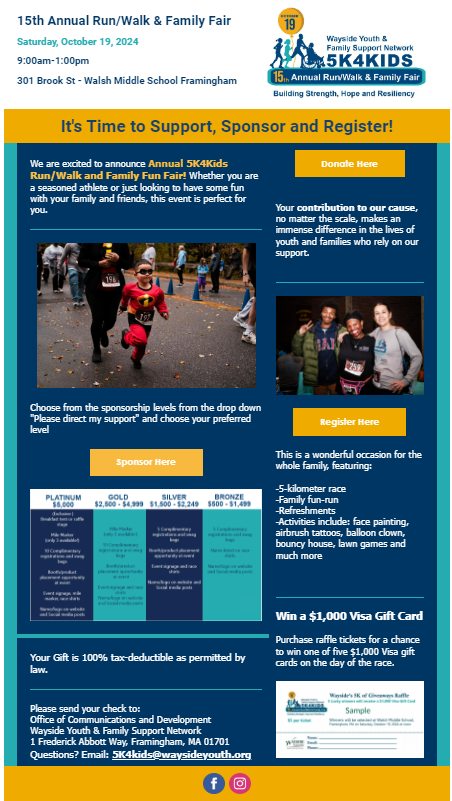 15th Annual Run/Walk & Family Fair